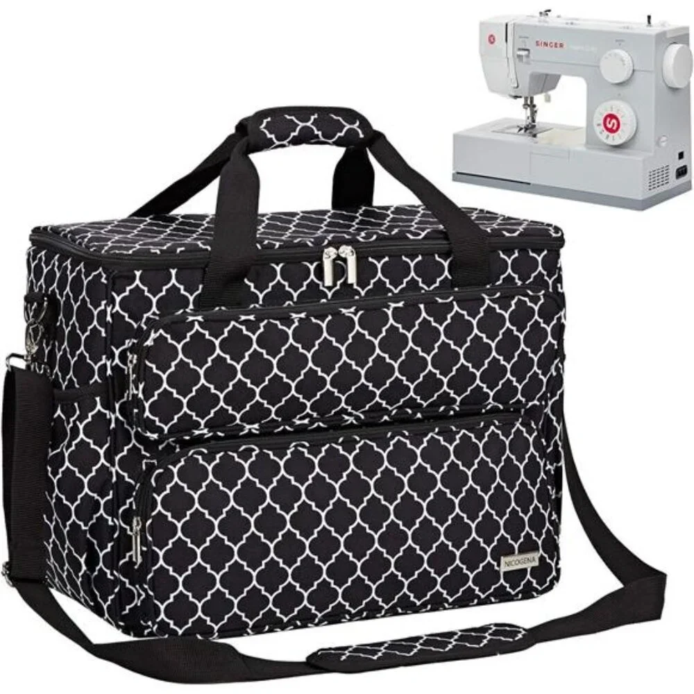Sewing Machine Carrying Case, Universal Travel Tote Bag with Shoulder strap